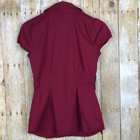 Maurices Botton Up Short Sleeve Blouse - Picture 2 of 4